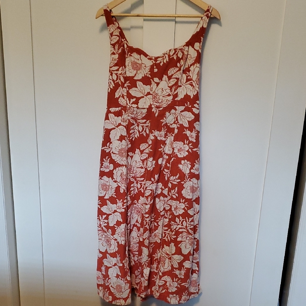 Old Navy Red Sleeveless Sweetheart Maxi Sundress